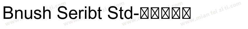 Bnush Seribt Std字体转换